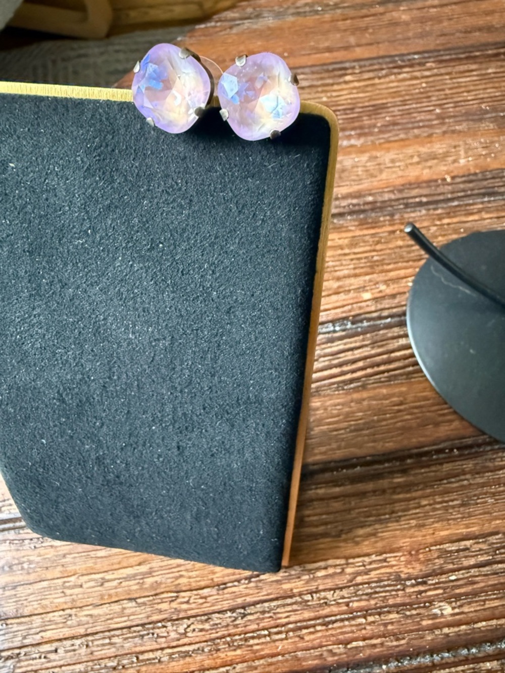 Lavender Aurora Crystal Stud Earrings